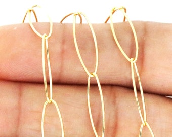 14K Gold Filled Large Oval Cable Chain, 17x5.5 mm Chain, Wholesale Pricing, (GF-096)