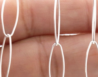 Sterling Silver Oval Cable Chain, Large 17x5.5 mm, Wholesale Pricing, (SS-096)