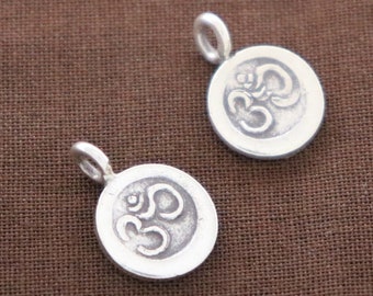 2 of Karen Hill Tribe Silver Ohm Printed Charms,(TH-8127-127)