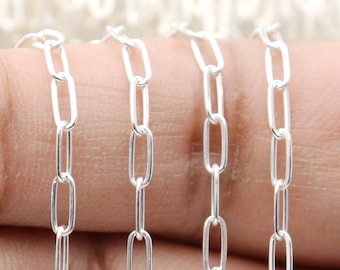 Sterling Silver Paperclip Chain, 2.7x5.9 mm, Wholesale Pricing, (SS-009)