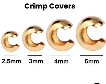 Cubiertas de engaste chapadas en oro de 14 quilates, cuentas de cubierta de 2,5 mm, 3 mm y 4 mm, precios al por mayor (GF-380)