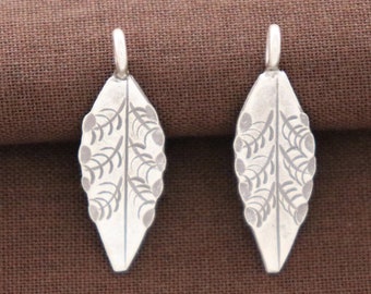 2 of Karen Hill Tribe Silver Flat Leaf Charm, (TH-8105-105)