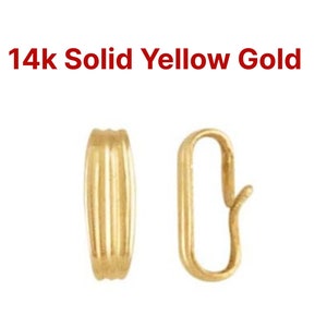 14k SOLID Gold Small Locket Bail, 5.7x2.7mm (14k-100-B)
