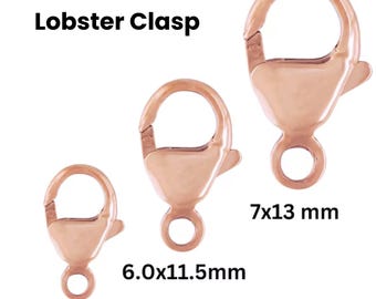 14K Rose Gold Filled Oval Trigger Clasp, Oval Trigger Claw Clasp Available in 3 Sizes - 4.8x9mm, 6x11.5mm, 7x13mm, (RG-856)