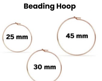 Rose Gold Filled Beading Wire Hoop, Wholesale Bulk Pricing, (RG-311)