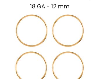2 Pcs, 14K Gold Filled Circle Link Connector, Infinity Rings, 3 sizes, (GF-287)
