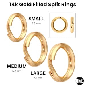 Okrągły pierścionek dzielony z wypełnieniem ze złota 14K, 3 rozmiary – 5,2 mm, 6,2 mm, 7,2 mm, cena hurtowa (GF-363)