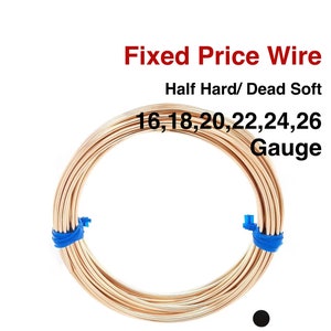 Gold Filled Round Wire - 16, 18, 20, 22, 24, 26, 28 gauge, Made in USA