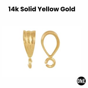 Colgante de oro macizo de 14 k con aro abierto (14 k-100-A)