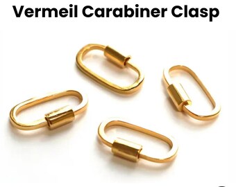 Sterling Silver Flat Oval Carabiner Clasp, 15x30 mm, 3 Finish, (SS-1036)
