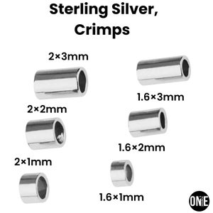 Sterling Silver Crimp Cut Tube, Straight Tube Spacer Bead Available in 6 Sizes, Wholesale Bulk Pricing, (SS-752)