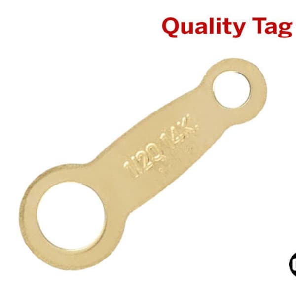 10 Pcs, 14k Gold Filled Japanese Quality Tag, (GF-781)