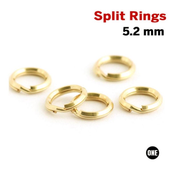 5.2 mm 14K Gold Filled Split Rings, (GF-363)