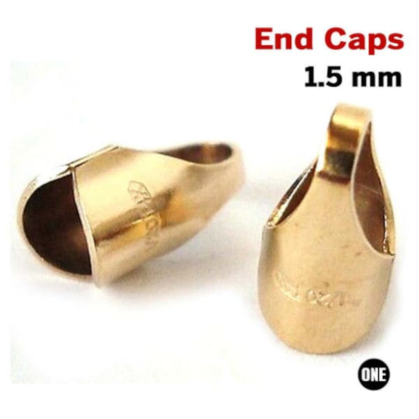 1.5 mm Inner Diameter 14K Gold Filled End Caps, (GF-770-1)