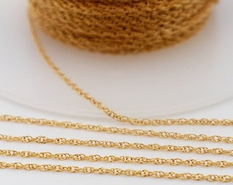 14K Gold Filled Rope Chain, 1.2 mm, Wholesale Pricing, (GF-077)