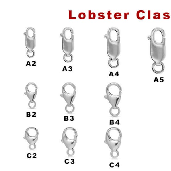 Sterling Silver Lobster, Trigger Cast Clasp and Trigger Clasp, 3 Styles,  Sterling Silver Lobsters.