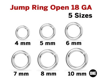 14k Gold Filled Jump Ring 18 GA Open, 4 Sizes, (GF-JR18-O)