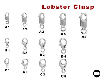 Sterling Silver Lobster, Trigger Cast Clasp and Trigger Clasp, 3 Styles,  Sterling Silver Lobsters.