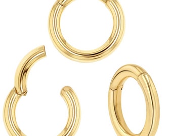 14k Solid Gold Round Charm Holder Enhancer, 12 mm (14K-DL-002)