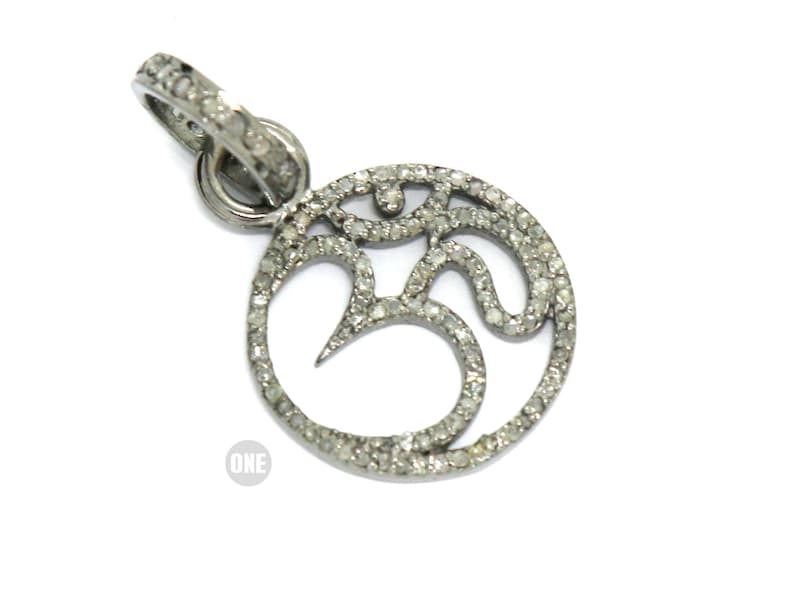 Pave Diamond Ohm Pendant, 077-DPS