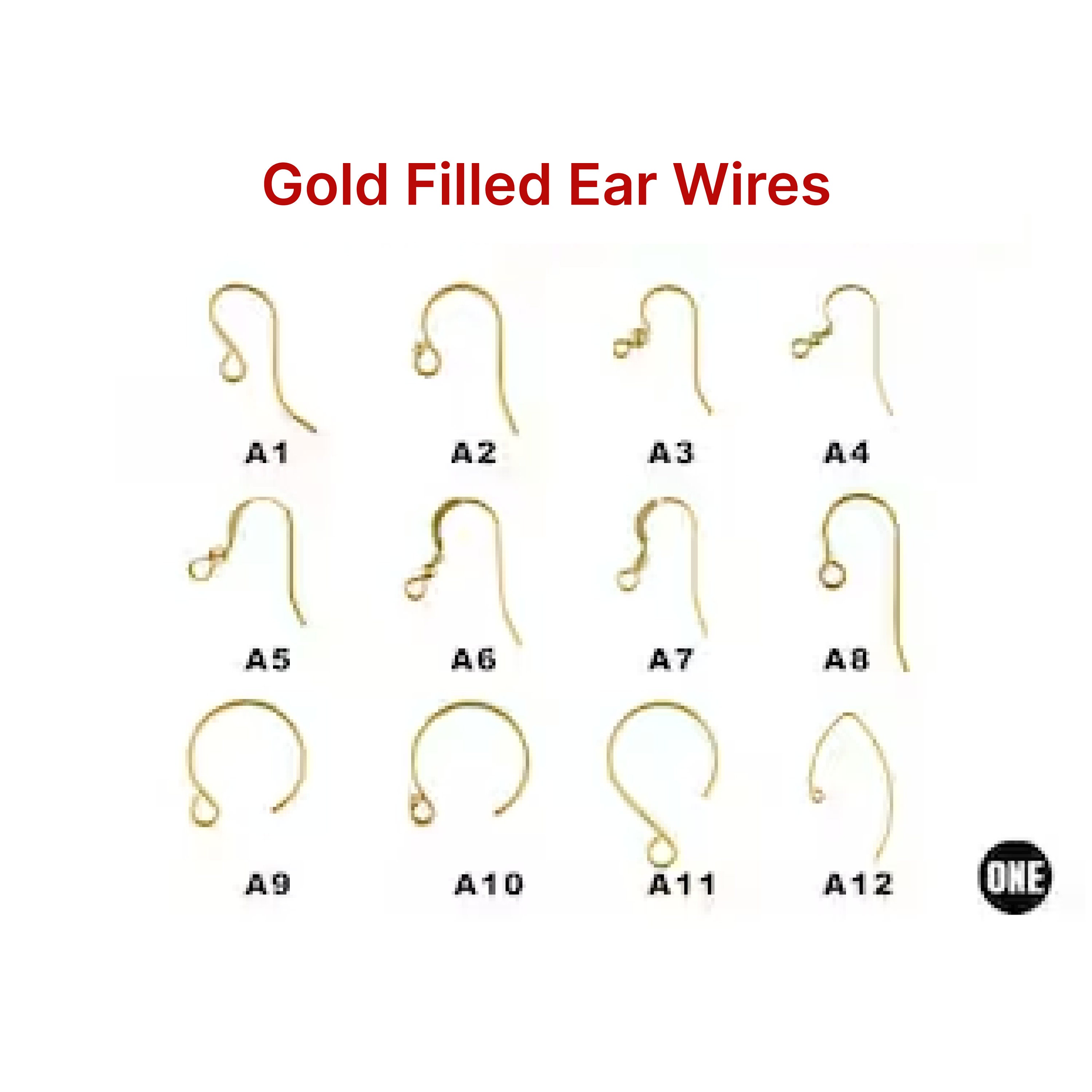 1 Pair Bag of 14K Rose G/Filled Flat Earwire 3 mm Ball