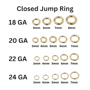 14K Gold Filled CLOSED Jump Rings, Close Rings Available in 24 Gauge, 22 Gauge, 20 Gauge and 18 Gauge,  Wholesale Bulk Pricing, (GF-JRC)