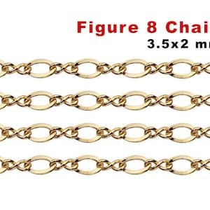 14K Gold Filled Figure 8 Chain, 5.9x3.1 mm, Large Figure 8 (082-GF)