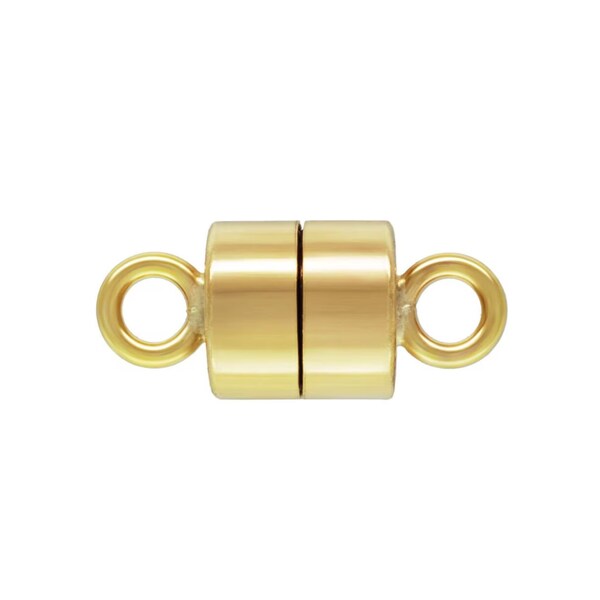 5.5mm Gold Filled Magnetic Clasp For Jewelry - Strong & Easy To Use, Fits Bracelets & Necklaces
