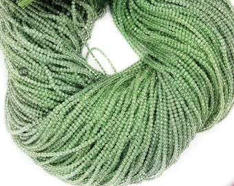 Amatista Verde 2 mm Roundel Perlas Facetadas, Rondelles Micro Facetados, (GAMT-2)