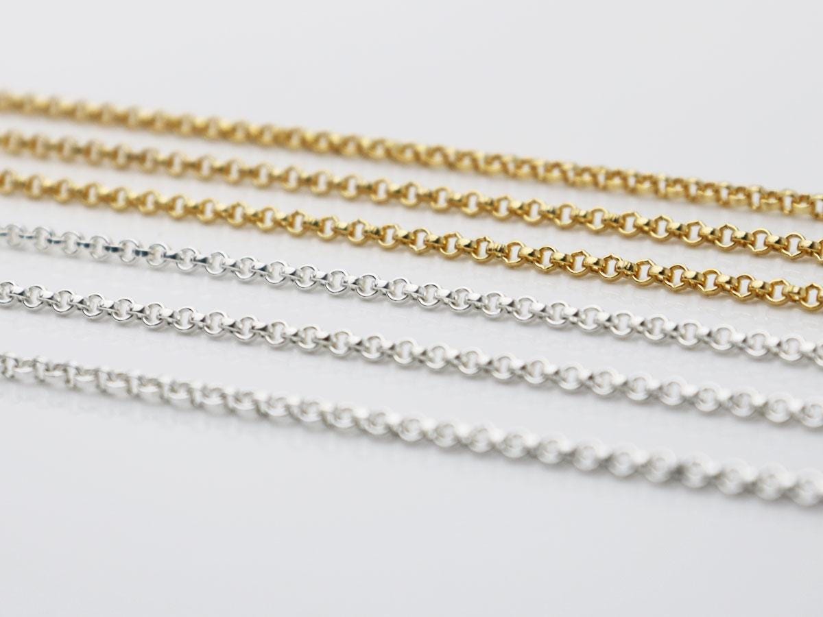 Heavy Rolo Chain, 2 Mm Rolo Chain, 14k Gold Filled Chain, Sterling ...