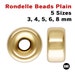 Gold Filled  Rondelle Beads Plain, 5 Sizes, Wholesale Bulk Pricing, (GF/610) 