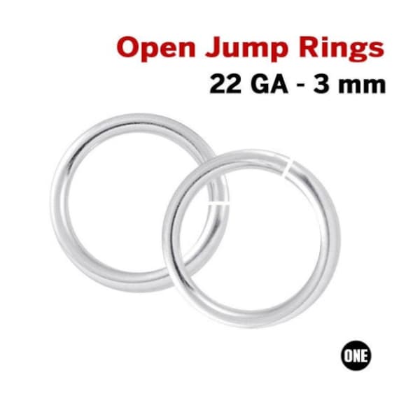  100pcs 925 Sterling Silver Open Jump Rings, 24 Gauge