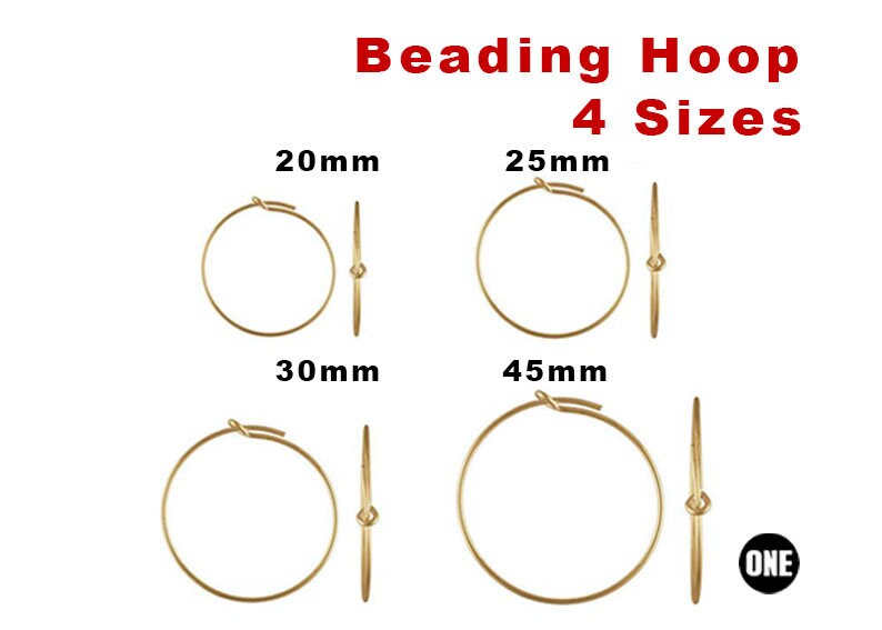 Gold Filled Beading Hoop 4 Sizes Wholesale Bulk Pricing Etsy