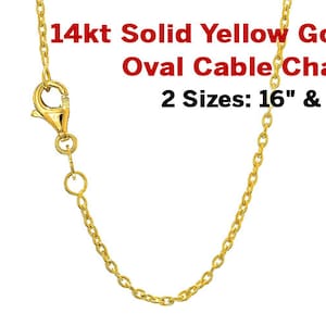 14kt Yellow Gold Cable Chain, 18&quot; (1-14KT-CBL-18)