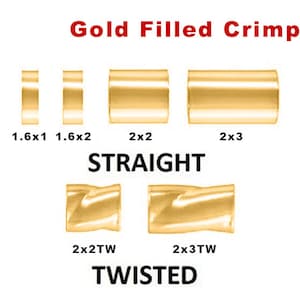 14K Gold Filled Crimp Bead, 2 Styles, Multiple Sizes, Wholesale Bulk Pricing, (GF-381)