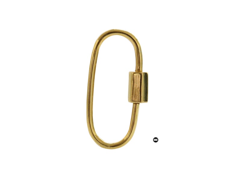 Sterling Silver Oval Carabiner 34x15 mm, 1037-SS
