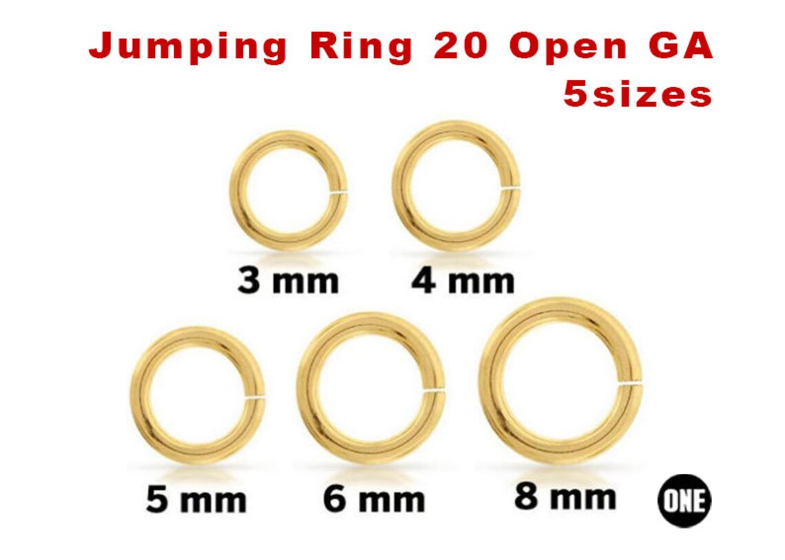Gold Filled Jump Ring 20 Open GA 5 Sizes Wholesale Bulk Etsy Australia