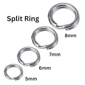 Sterling Silver Split Ring, Splir Silver Rings Available in 4 Sizes - 5.2mm, 6.2mm, 7.2mm & 8.2mm, Wholesale Bulk Pricing, (SS-750)