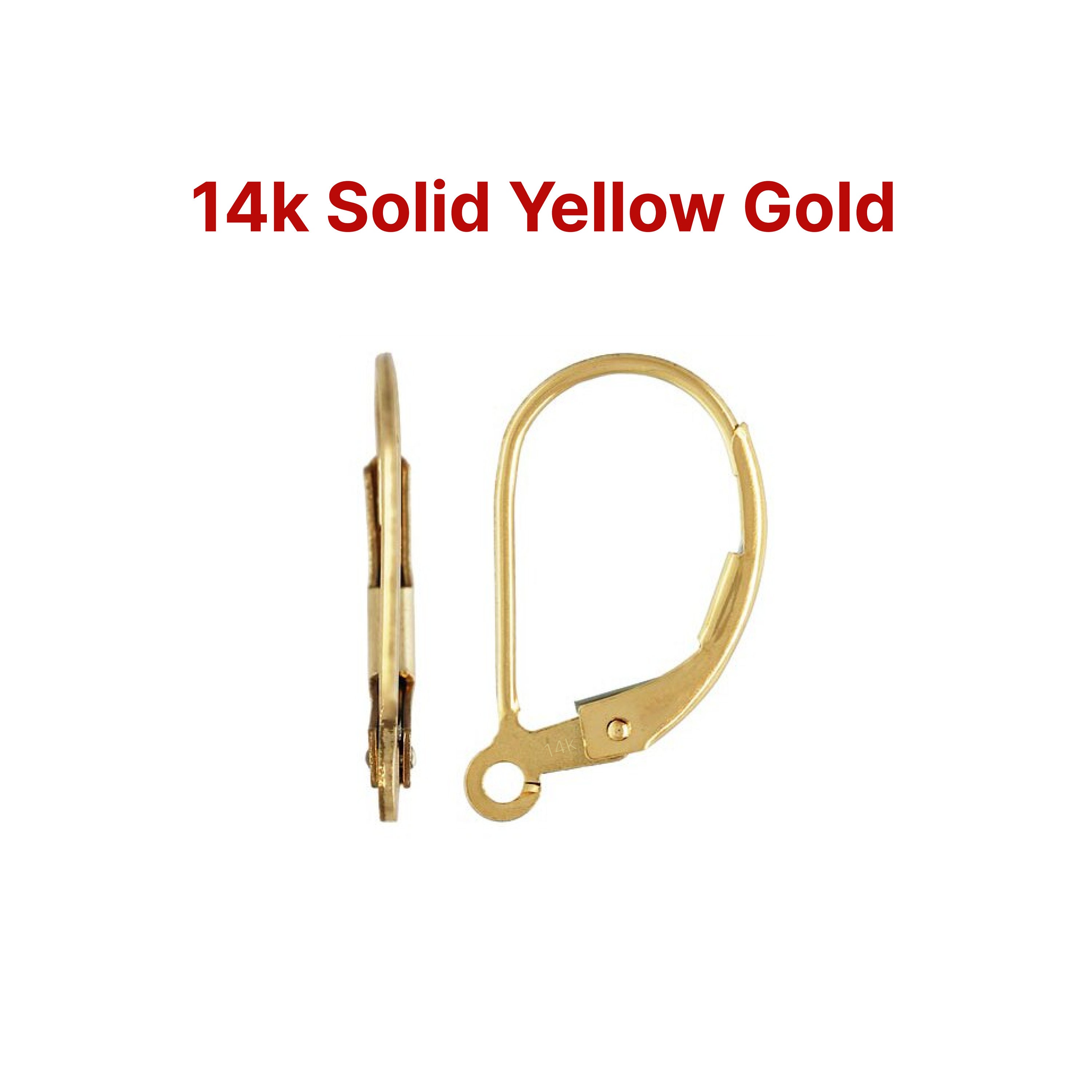 thumbnail image 2 of 9ct Yellow Gold Fleur De Lys Safety Ear Hook Wires – 1 Pair, Earring Findings 2 of 3