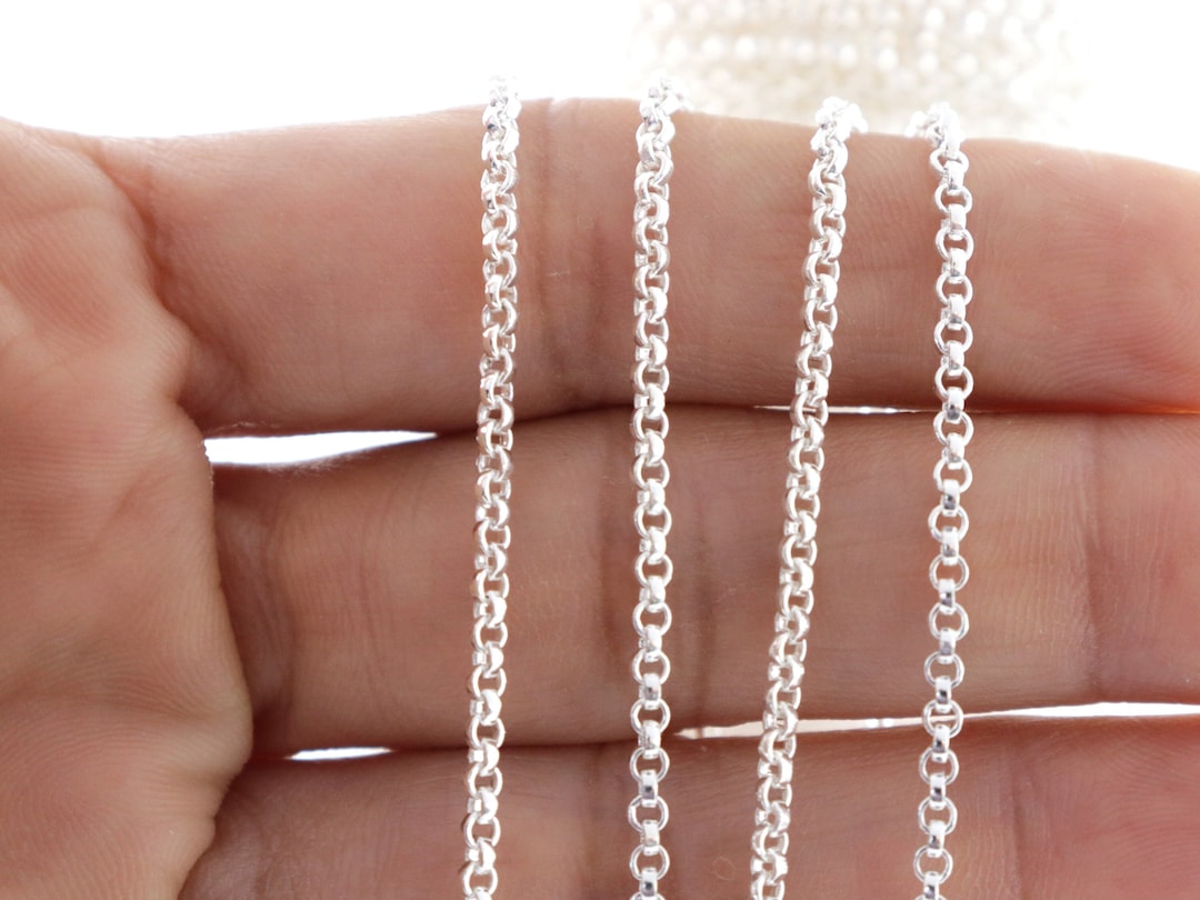Sterling Silver 2 Mm Rolo Chain, Sturdy Rolo, (074-SS) - Etsy