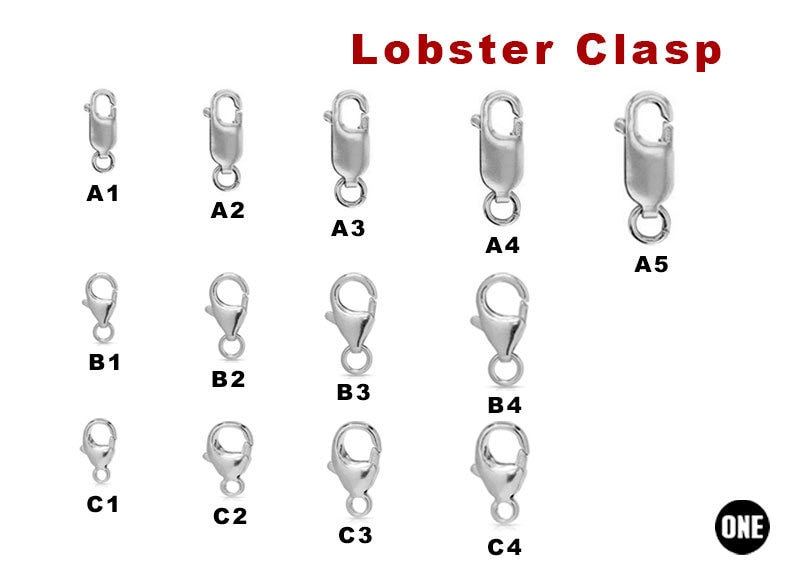 Sterling Silver Lobster, Trigger Cast Clasp and Trigger Clasp, 3 Styles, Sterling Silver Lobsters. 画像 1