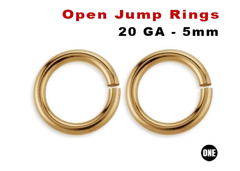 10 Pc Bag of 4 mm 20 Gauge 14K Gold Filled Open Sparkle Jump Rings