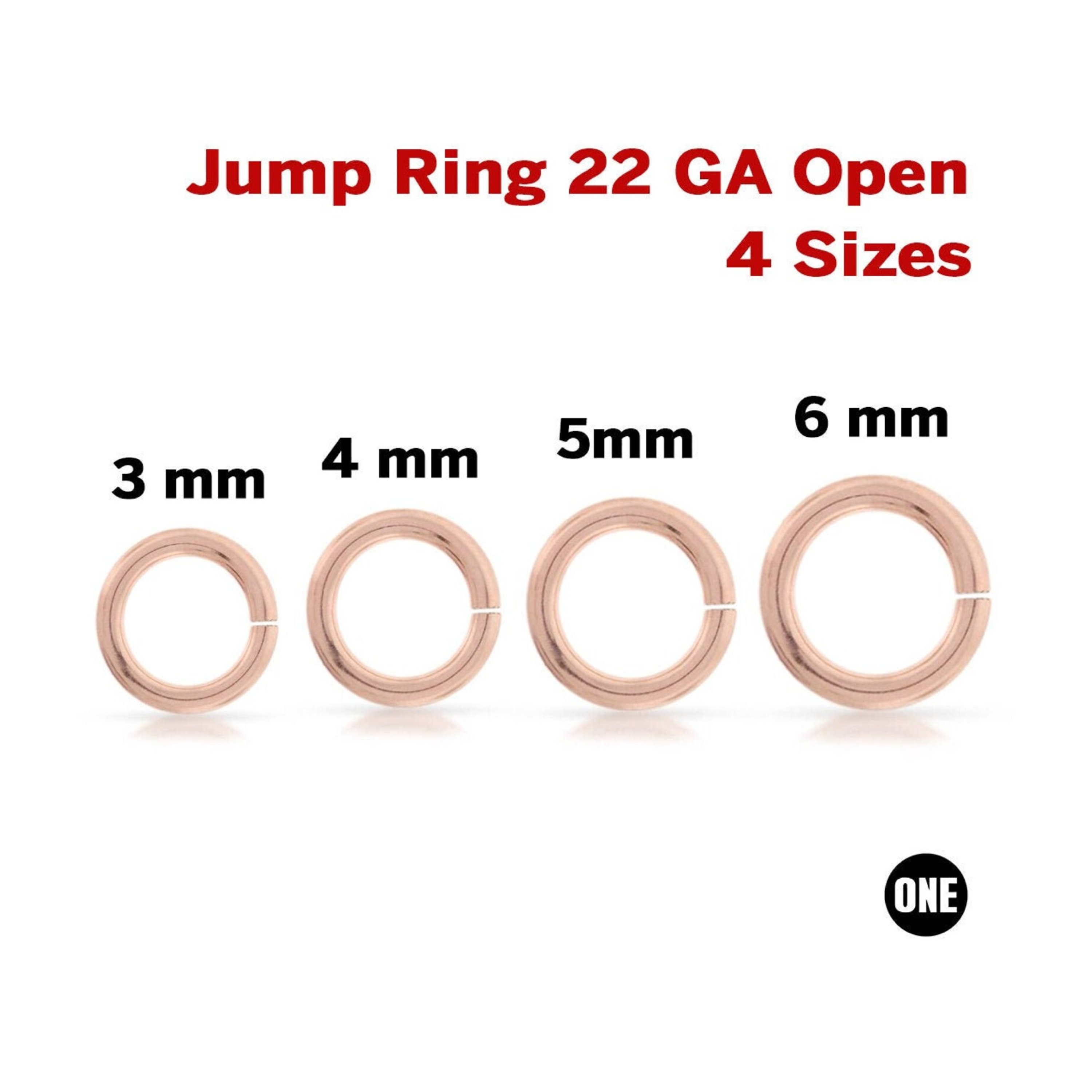 Open Jump Ring 3mm 14K Gold Filled 22 (Gauge 0.64x3.0mm}