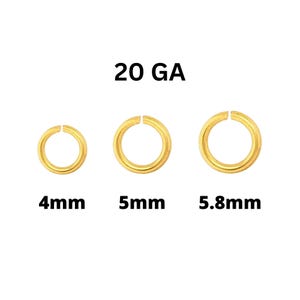 Puede incluir: Tres anillos de salto de oro en diferentes tama&ntilde;os: 4 mm, 5 mm y 5,8 mm. Los anillos son de calibre 20.