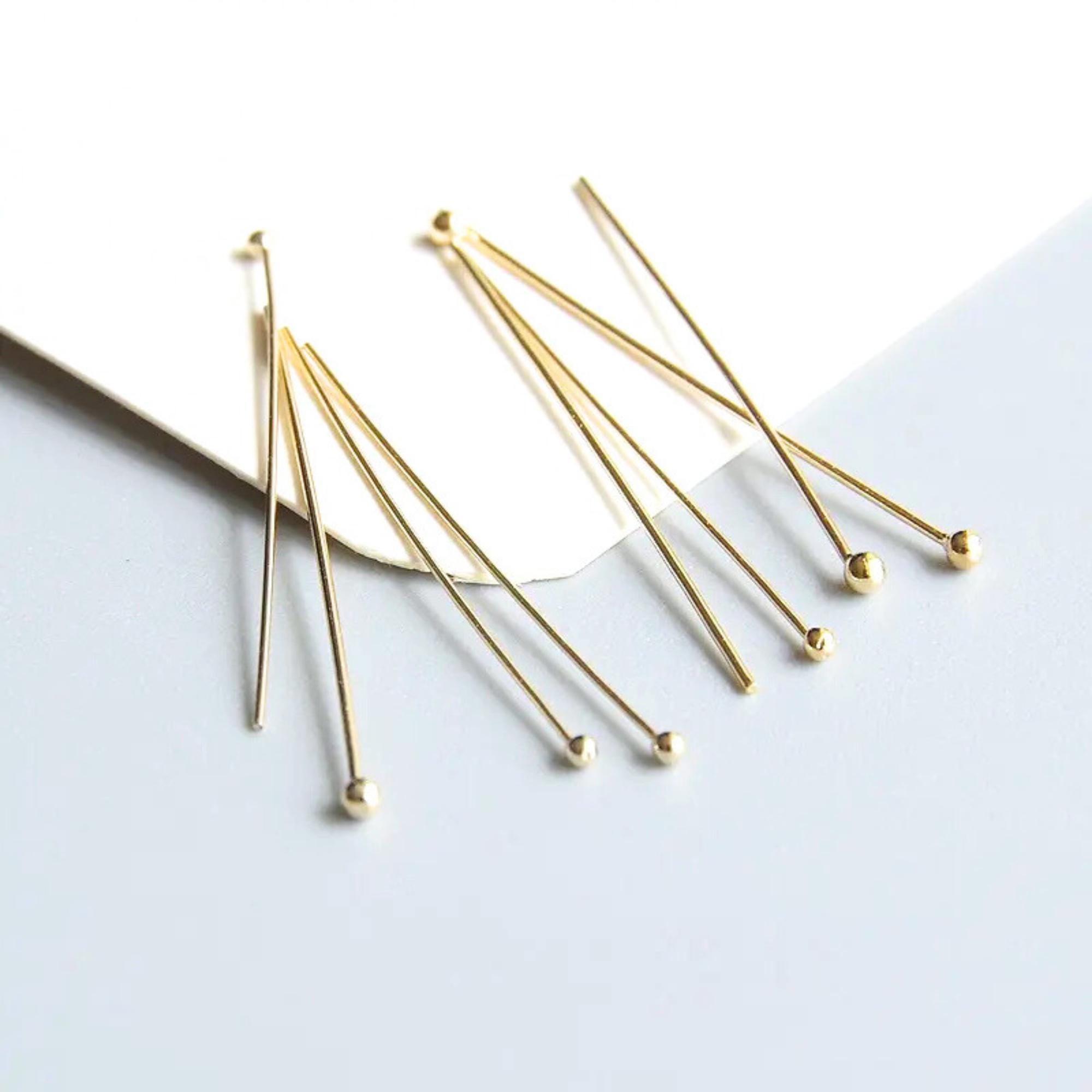 14K Gold Filled Ball Headpins, Ball Pins Available in 24 GA and 22 GA ...