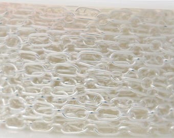 Sterling Silver Long and Short Cable Chain, 3.5x6.1 mm, Wholesale Pricing, (SS-123)