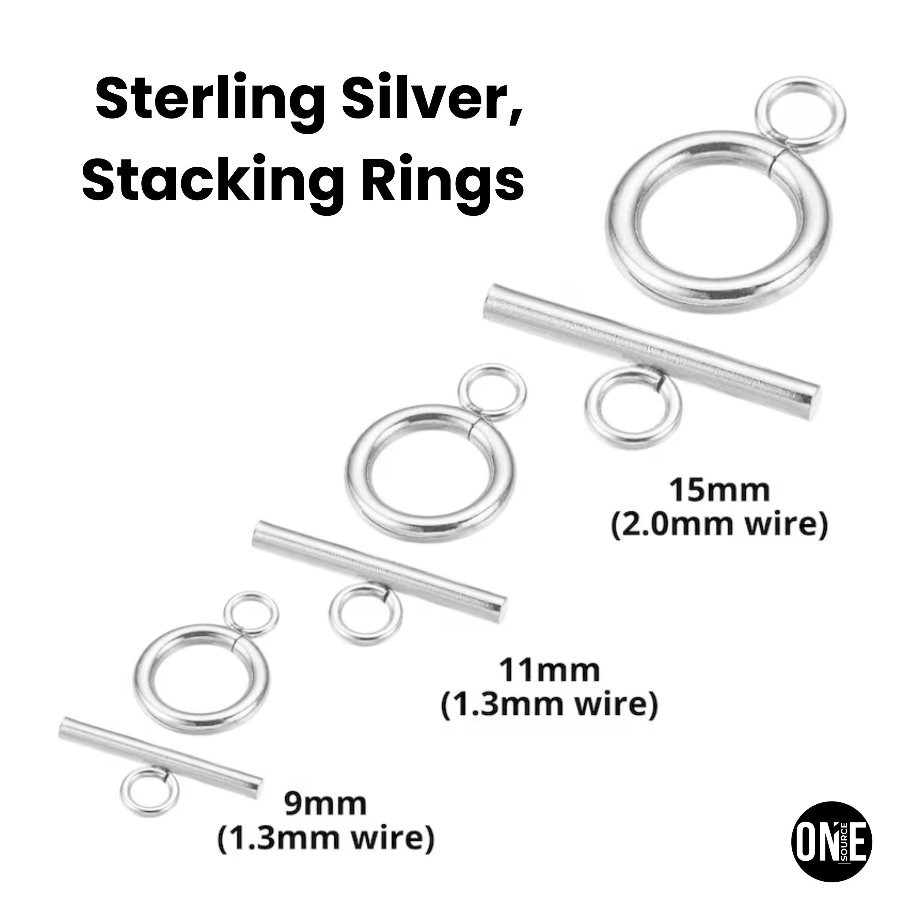 Sterling Silver Toggle Ring Set, Ring Toggle Clasp Set Available
