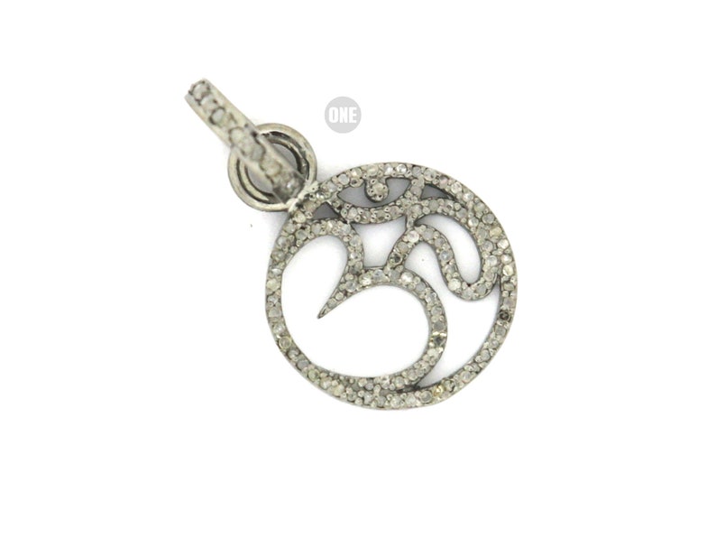 Pave Diamond Ohm Pendant, 077-DPS