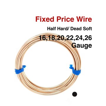 Gold Filled Round Wire - 16, 18, 20, 22, 24, 26, 28 gauge, Made in USA