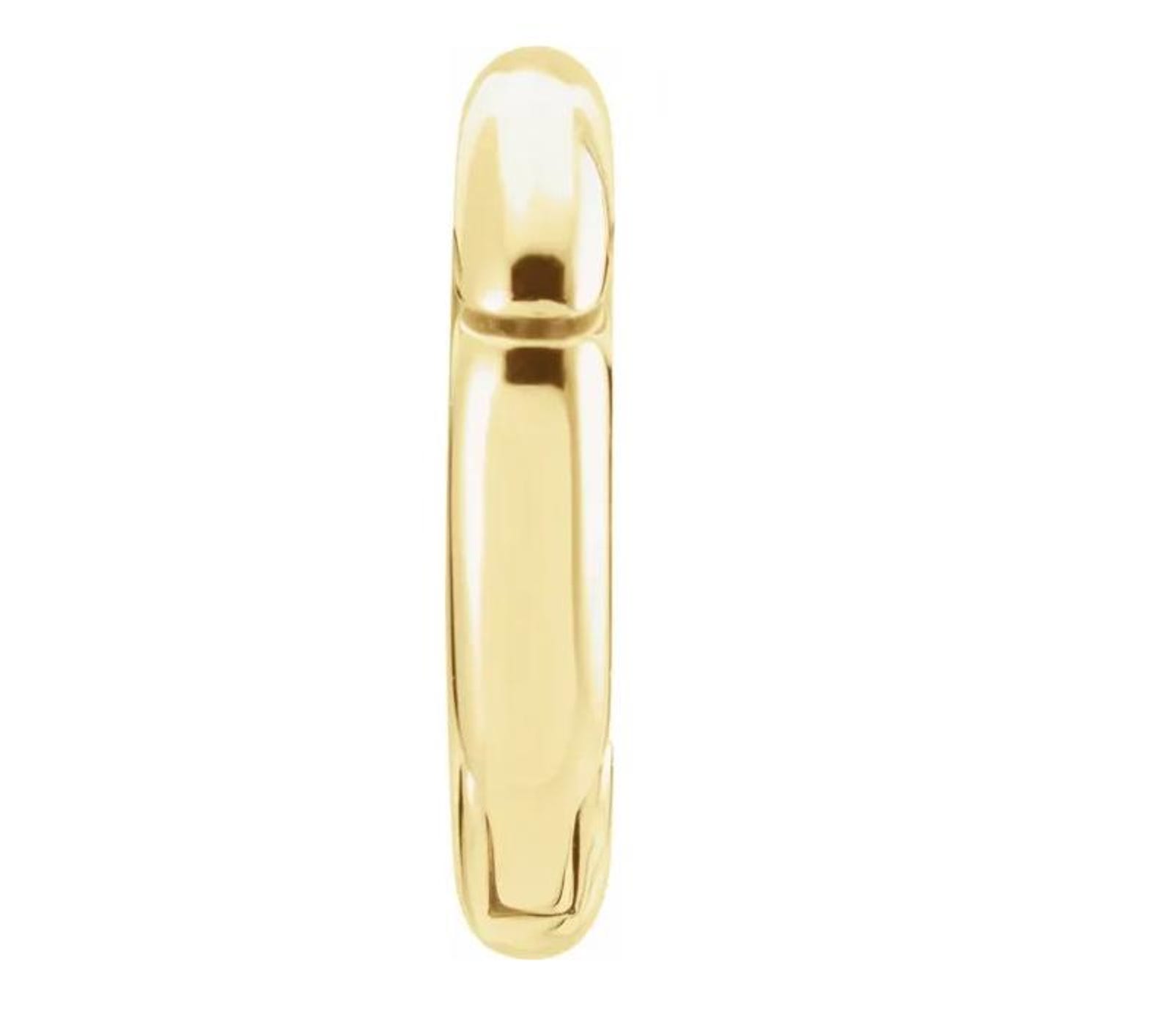 14K Solid Gold Round Push Clasp Lock Connector Enhancer Hanger for ...